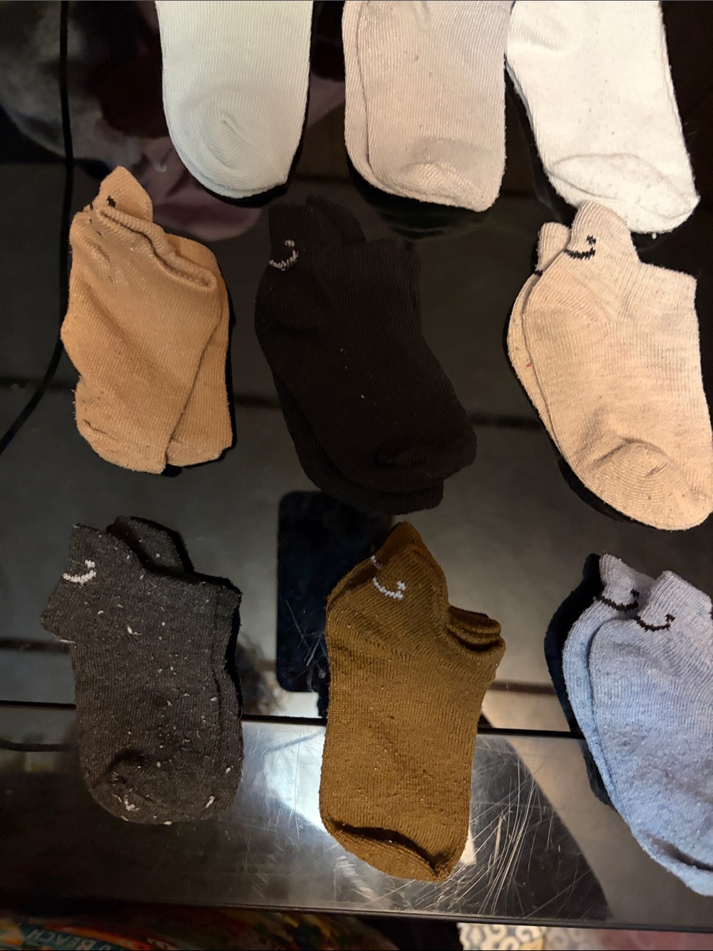 Kids No-Show Athletic Socks Pack - Olive, Black, Tan, Gray